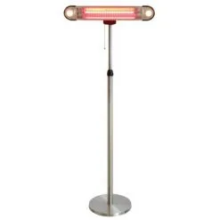 FAVEX Parasol Chauffant électrique Sur Mât PARMA En Inox Brossé