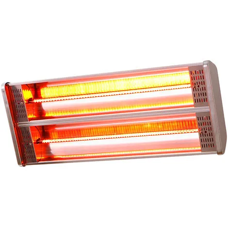 Favex - Chauffage électrique Riva II - Extérieur - Support Mural Ajustable - Télécommande - 50 X 8 X 25 Cm - Inox - Gris 1 Favex - Chauffage électrique Riva II - Extérieur - Support Mural Ajustable - Télécommande - 50 X 8 X 25 Cm - Inox - Gris