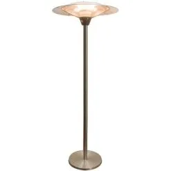 Favex - Parasol Chauffant électrique Brescia- Extérieur - 3 Puissances De Chauffe - Économique - Résistant - 74 X 74 X 210 Cm - Gris