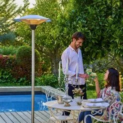 Favex - Parasol Chauffant électrique Brescia- Extérieur - 3 Puissances De Chauffe - Économique - Résistant - 74 X 74 X 210 Cm - Gris -Pas Cher FAVEX Magasin 18809701 3