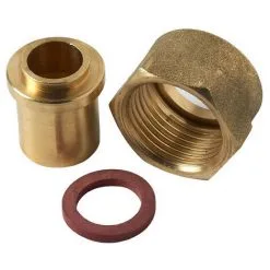 Raccord Gaz NF 2 Pièces Avec Joint - écrou M20x150 / à Souder Sur Tube Cuivre Ø12 - Favex