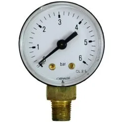 Manomètre 0-6 Bar - Raccord Vertical Mâle 10x100 - Favex