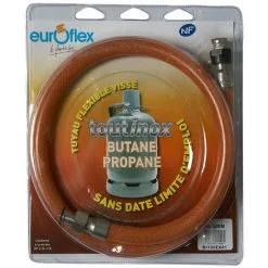 FAVEX Flexible Inox Propane/Butane (à Vie) - écrou 20x150 / écrou 1/2" - Longueur 1m