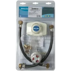 FAVEX Kit Butane Bi-bouteille - Lyre 35cm (5 Ans) + Vanne - 2.6kg/h - 28mbar
