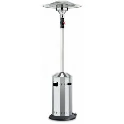Favex - Parasol Chauffant Gaz Cosy Elegance Inox - Exterieur - 3 à 8 KW - 12m² - Prêt à L'emploi Livré Avec Tuyau Et Détendeur - 76 X 76 X 218 - Argent
