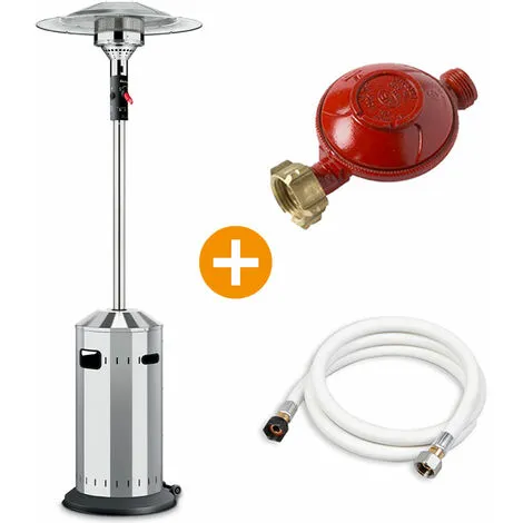 Favex - Parasol Chauffant Gaz Cosy Elegance Inox - Exterieur - 3 à 8 KW - 12m² - Prêt à L'emploi Livré Avec Tuyau Et Détendeur - 76 X 76 X 218 - Argent 2 Favex - Parasol Chauffant Gaz Cosy Elegance Inox - Exterieur - 3 à 8 KW - 12m² - Prêt à L'emploi Livré Avec Tuyau Et Détendeur - 76 X 76 X 218 - Argent – Image 2