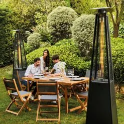 Favex - Parasol Chauffant Gaz Flamme Noir - Extérieur - Prêt à L'emploi Livré Avec Tuyau Et Détendeur - 13 Kw - 12m² - 51,5 X 57,5 X 228 Cm - Noir -Pas Cher FAVEX Magasin 55018252 3