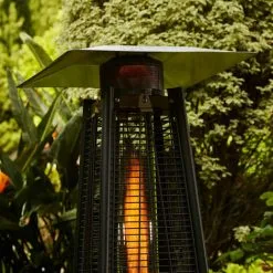 Favex - Parasol Chauffant Gaz Flamme Noir - Extérieur - Prêt à L'emploi Livré Avec Tuyau Et Détendeur - 13 Kw - 12m² - 51,5 X 57,5 X 228 Cm - Noir -Pas Cher FAVEX Magasin 55018252 4