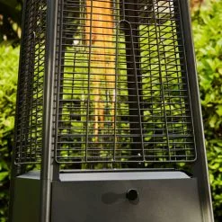 Favex - Parasol Chauffant Gaz Flamme Noir - Extérieur - Prêt à L'emploi Livré Avec Tuyau Et Détendeur - 13 Kw - 12m² - 51,5 X 57,5 X 228 Cm - Noir -Pas Cher FAVEX Magasin 55018252 5